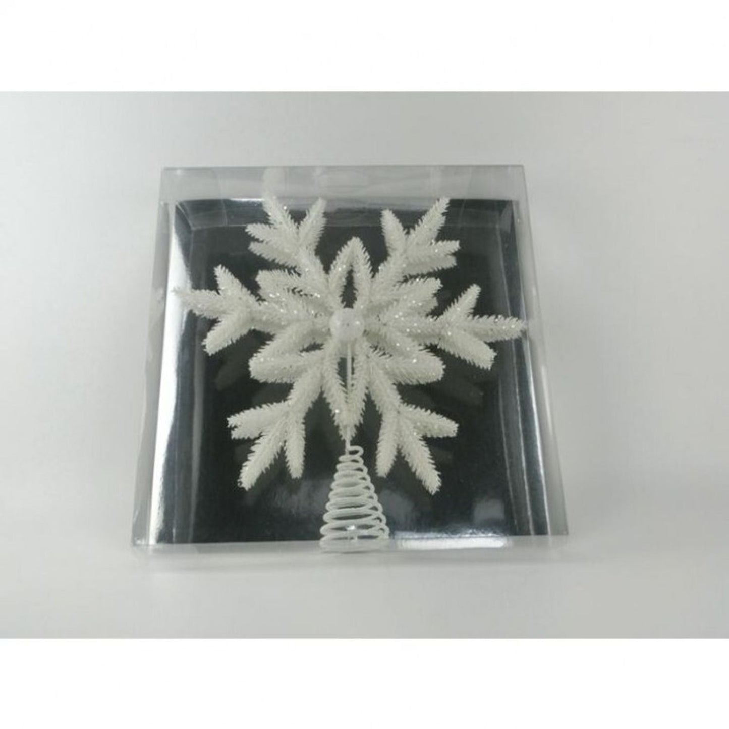 Regency International 14.5" Glitter Evergreen Winter Tree Topper