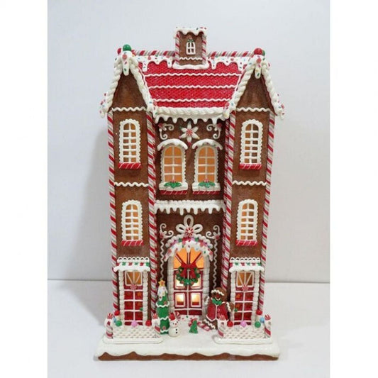 Regency International 24" Led/Bty Tmr Candy Tudor Lighted House