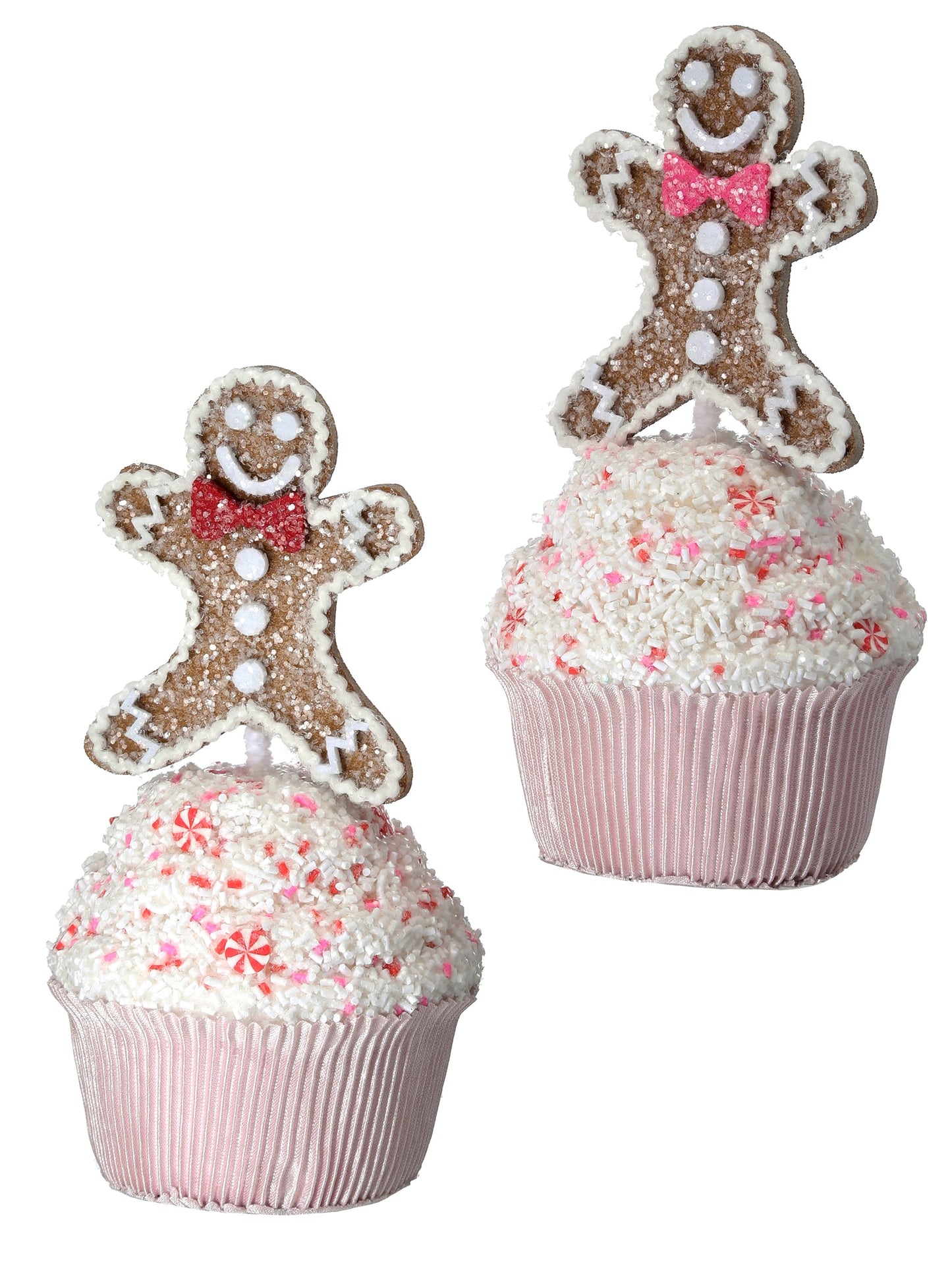 Santa's Sweet Shoppe Collection 8" Sweets Gingerbread Cupcakes - Set of 2