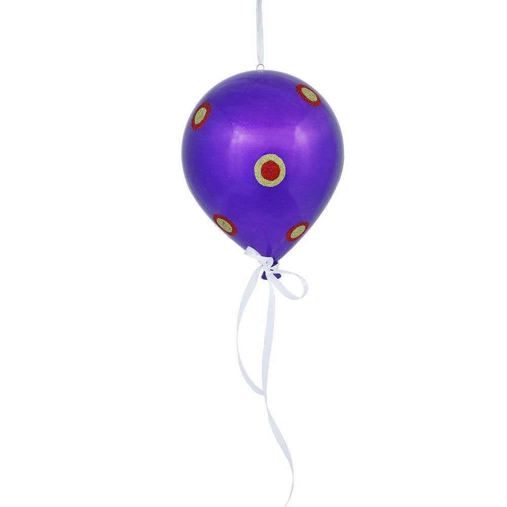 10" Purple Dot Balloon Christmas Ornament