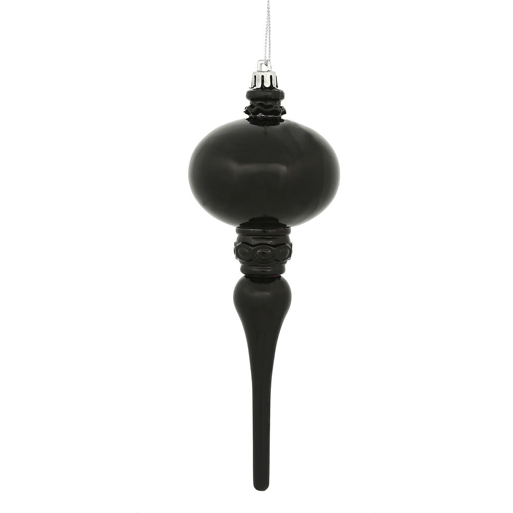 8" Black Finial Ornament