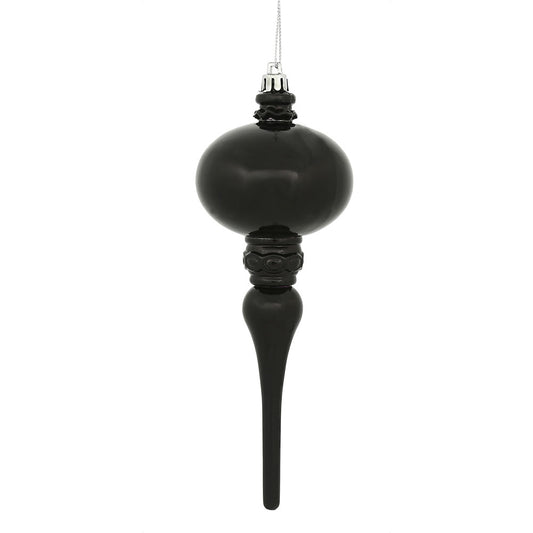 8" Black Finial Ornament