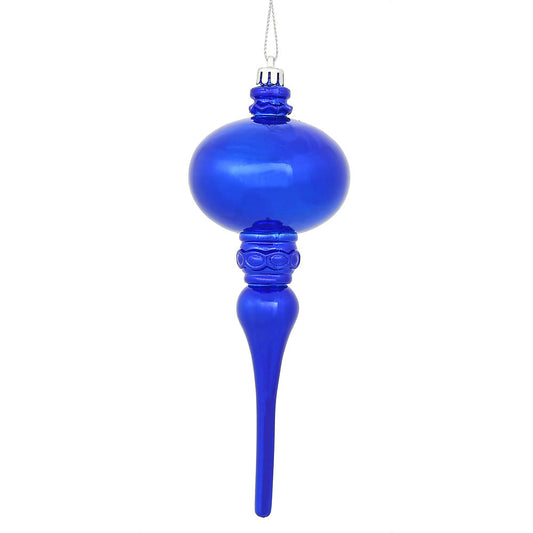 8" Cobalt Blue Finial Ornament