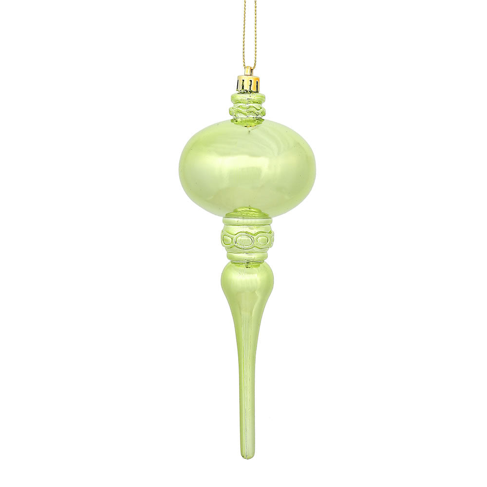 8" Celadon Shiny Finial Ornament