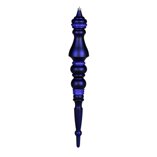 20" Cobalt Blue Matte Finial Ornament