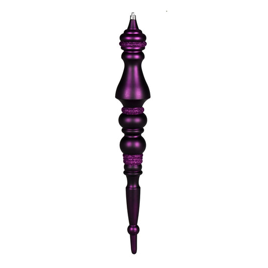 20" Plum Matte Finial Ornament