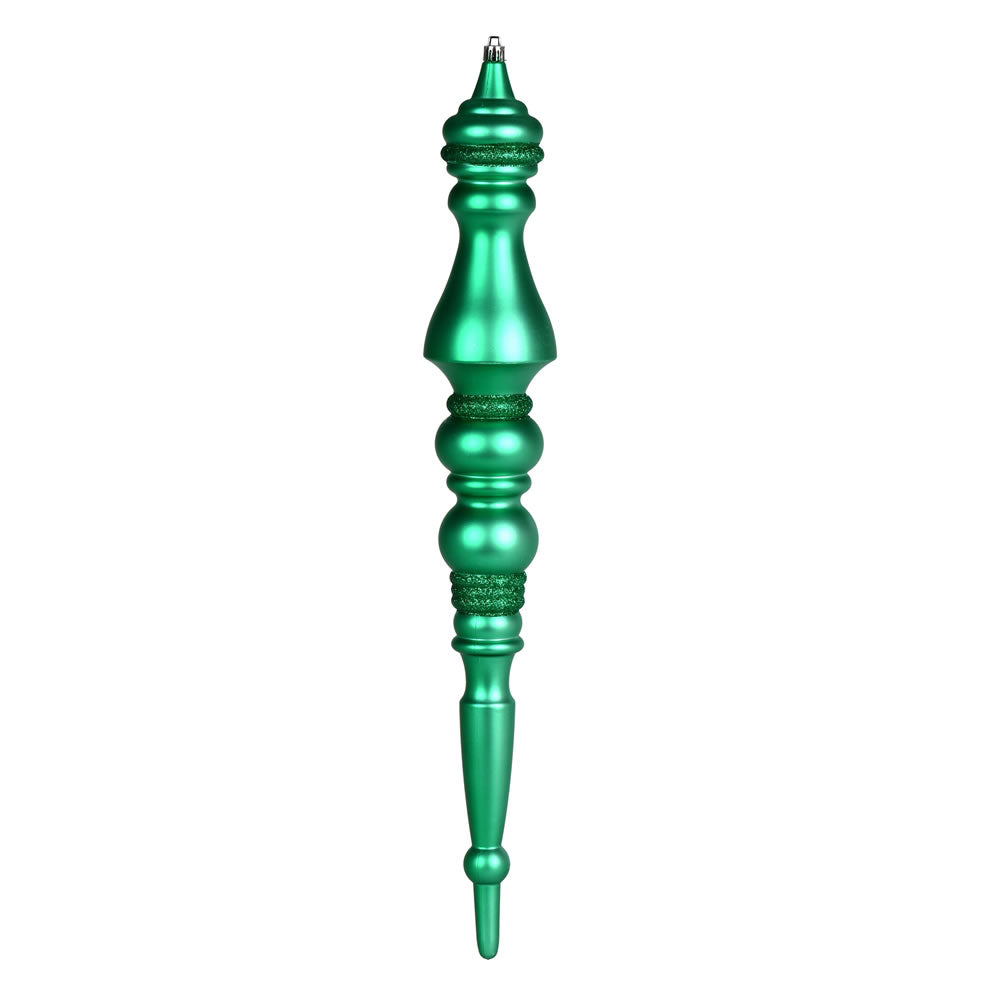 20" Seafoam Green Matte Finial Ornament