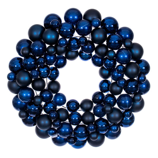 Royal Court Collection - 24" Midnight Blue Ball Wreath