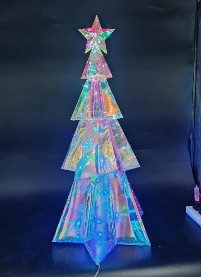 Iridescent Christmas Tree 45", LED lights