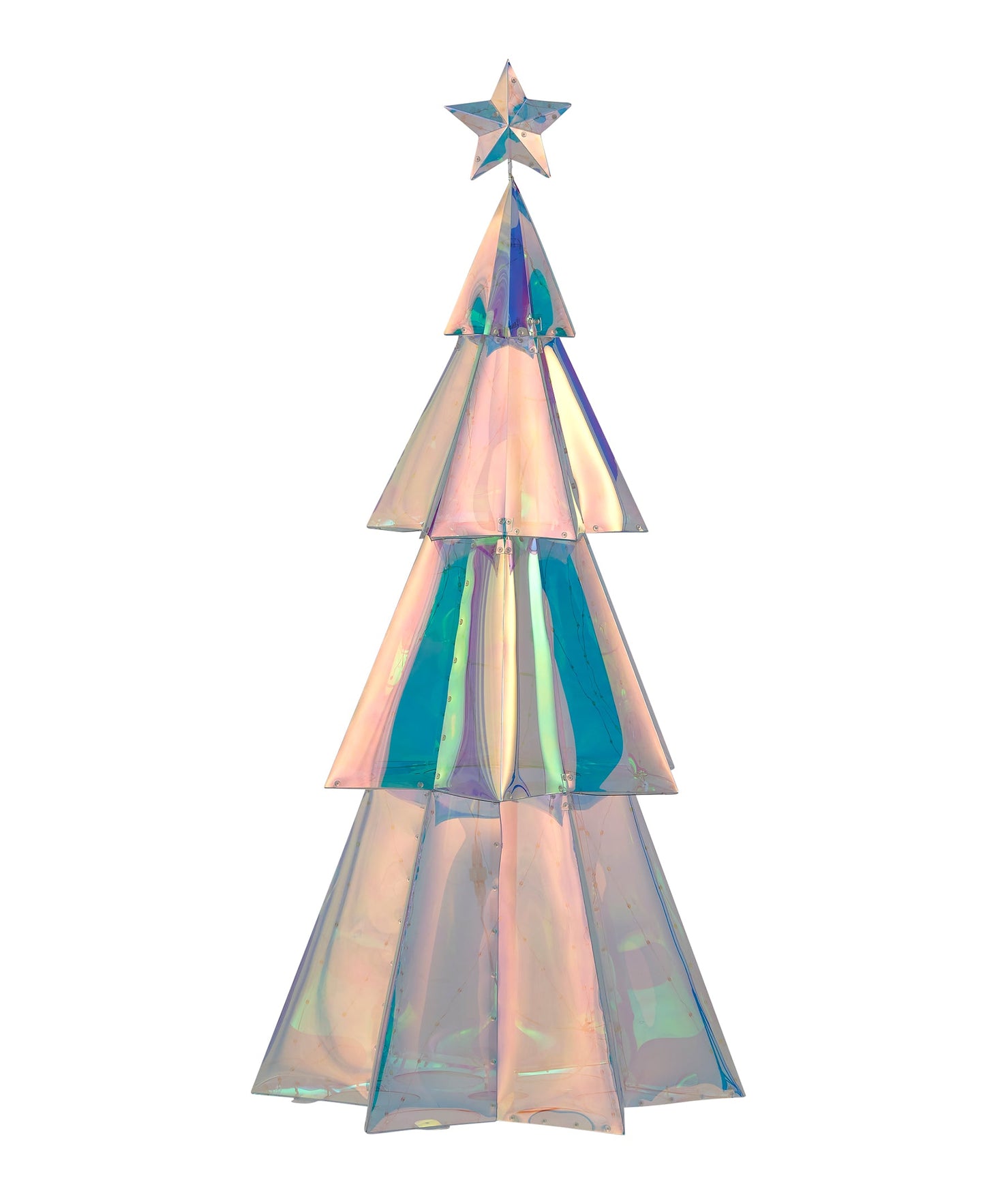 Iridescent Christmas Tree 45", LED lights