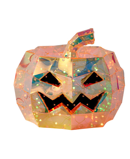 Iridescent Halloween Pumpkin 12", LED lights