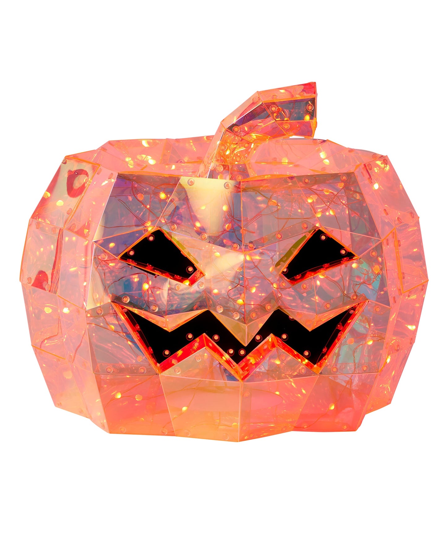 Iridescent HALLOWEEN Pumpkin 16", LED lights