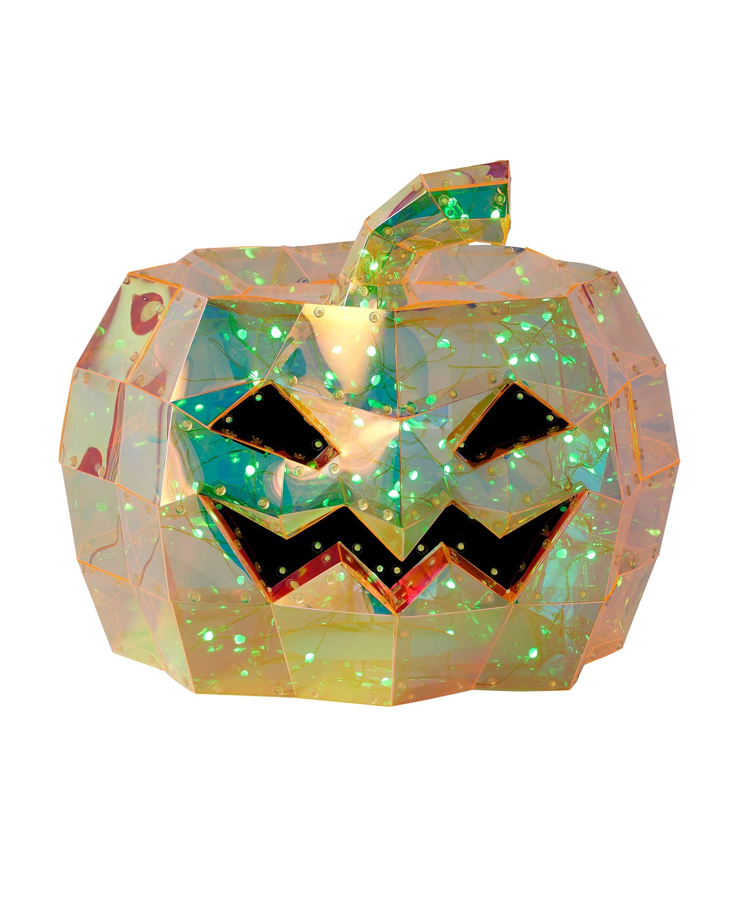 Iridescent HALLOWEEN Pumpkin 16", LED lights