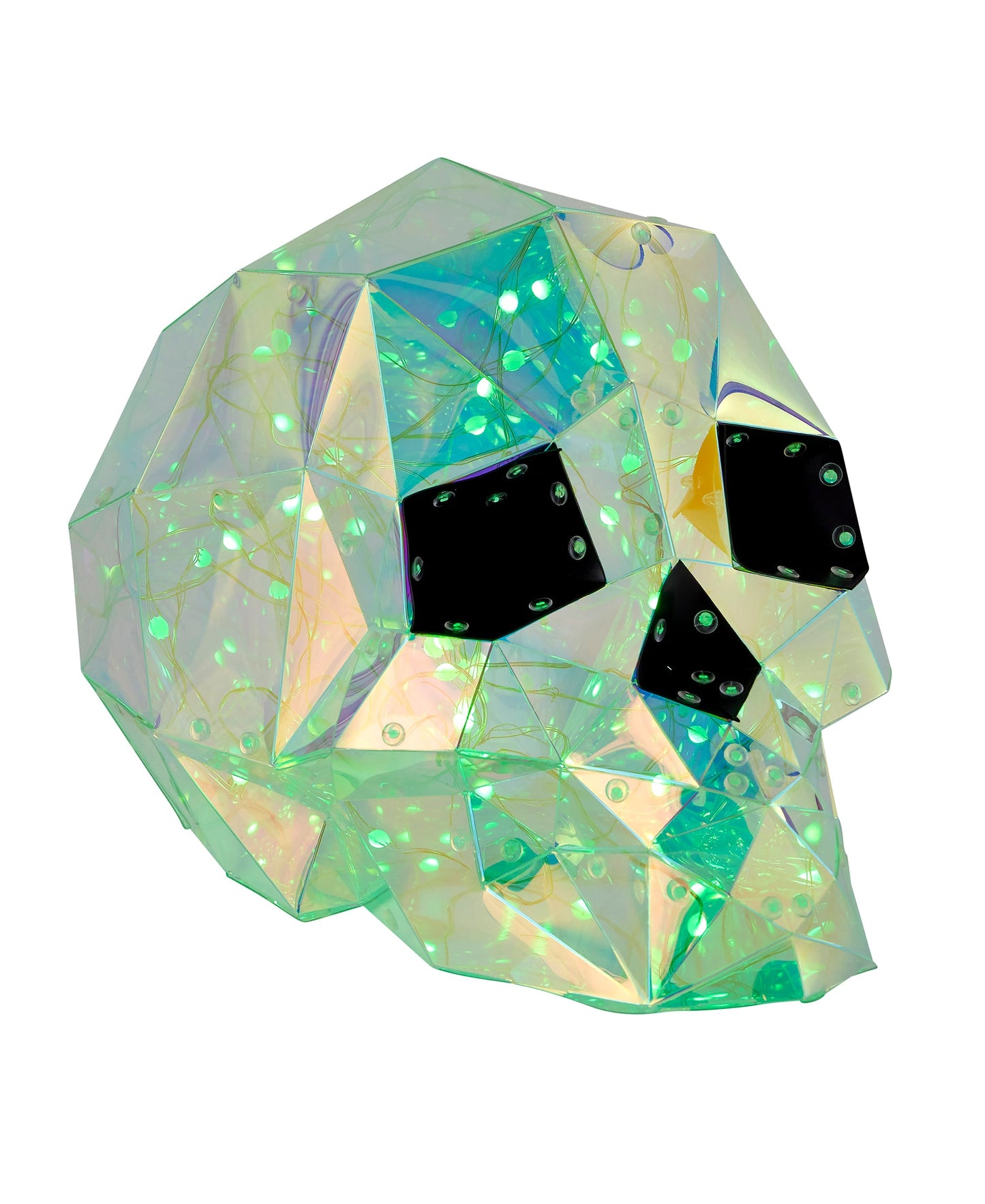 Iridescent Skull 12", LED lights