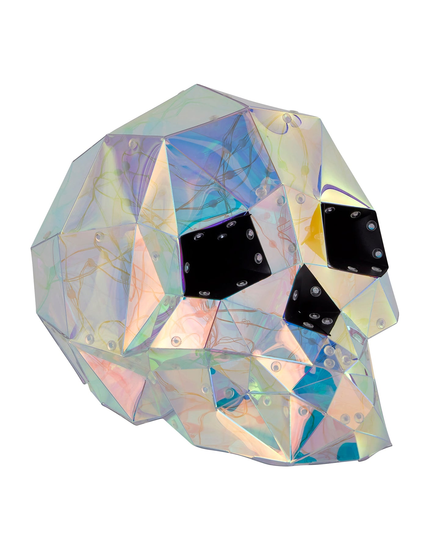 Iridescent Skull 12", LED lights