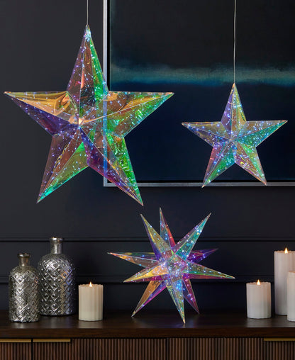 Iridescent Traditional Star 24", LED lights