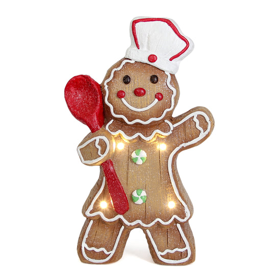 14" Light Up Gingerbread Girl