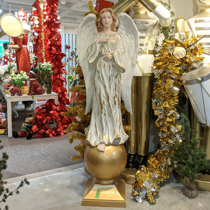 Royal Court Collection - 6.5FT RESIN ANGEL ON BALL