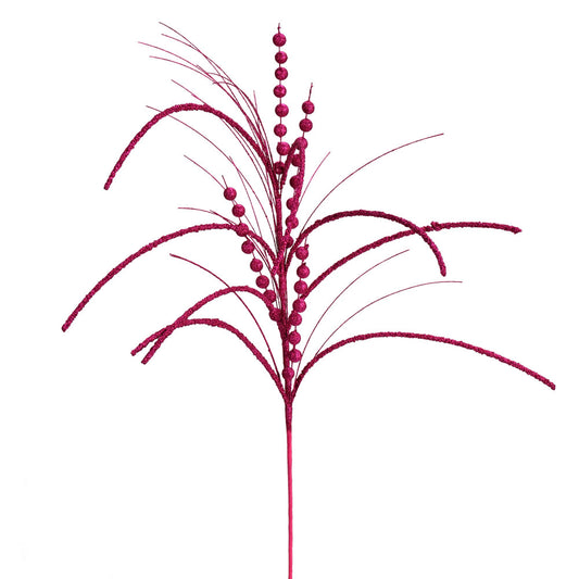 29" Berry Red Glitter Harvest Artificial Christmas Spray