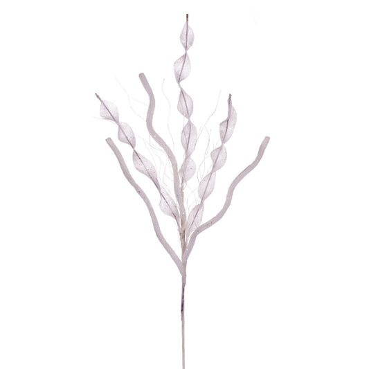 Santa's Sweet Shoppe Collection 34" White Multi Spiral Glitter Spray