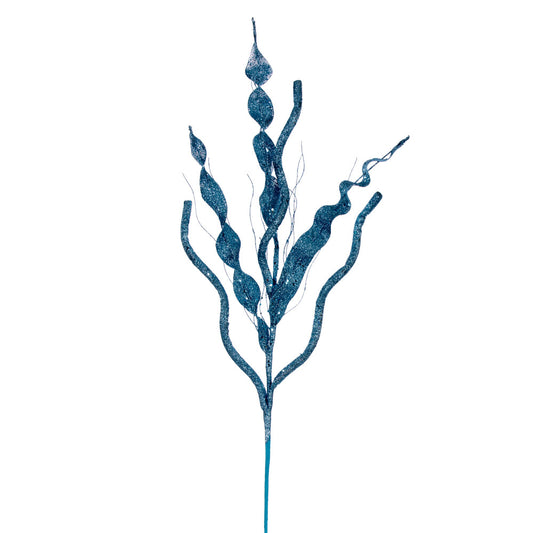 Santa's Sweet Shoppe Collection 34" Baby Blue Multi Spiral Glitter Spray