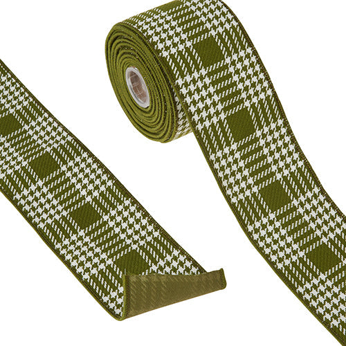 Raz Imports Ribbon 2023 4" X 10 Yards Houndstooth Wired Ribbon