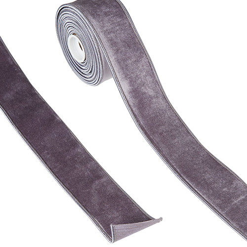 Raz Imports Ribbon 2023 Amethyst Velvet Wired Ribbon