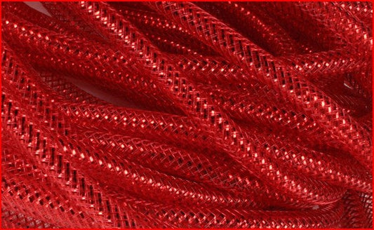 8MMX30YD DECO FLEX TUBING RED W/RED FOIL