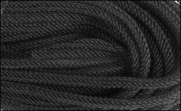 8MMX30YD FAUX JUTE FLEX TUBING BLACK