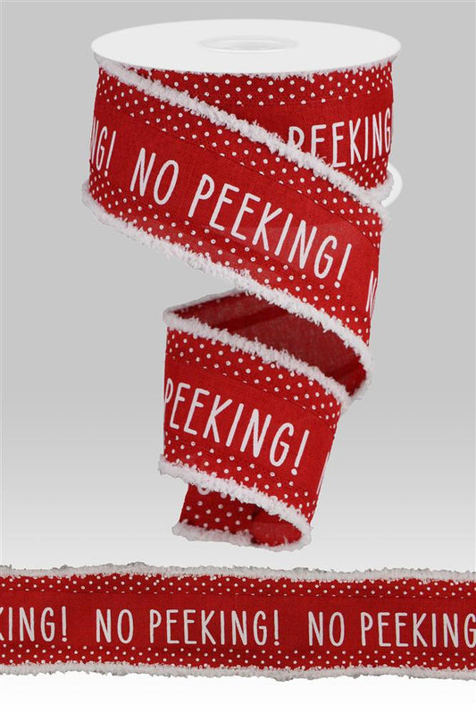 2.5"X10YD 3-IN-1 NO PEEKING/DOTS W/DRIFT RED/WHITE