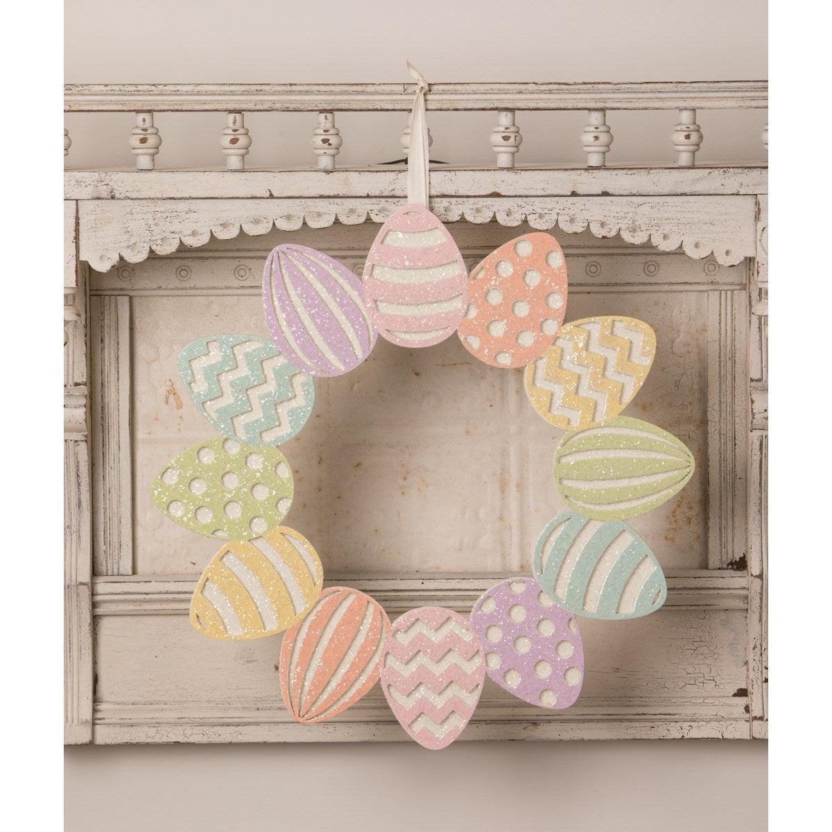 Bethany Lowe 2022 Spring Rainbow Egg Wreath