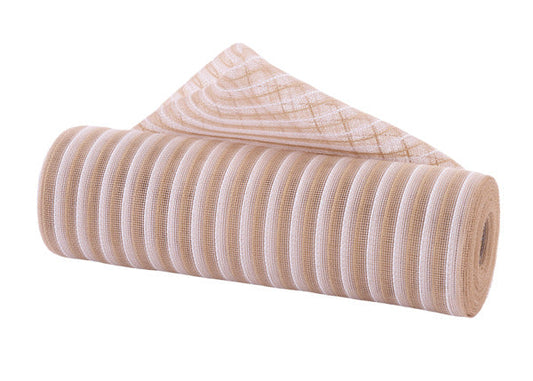 10.25"X10YD FINE WEAVE JUTE/FIBER MESH NATURAL/WHITE