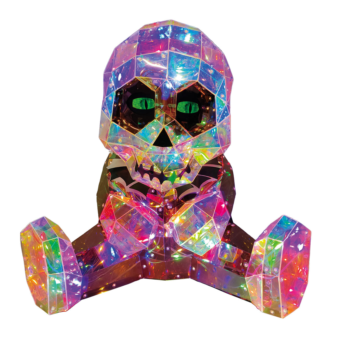 18" Iridescent SKELETON LED with Moving Eyes