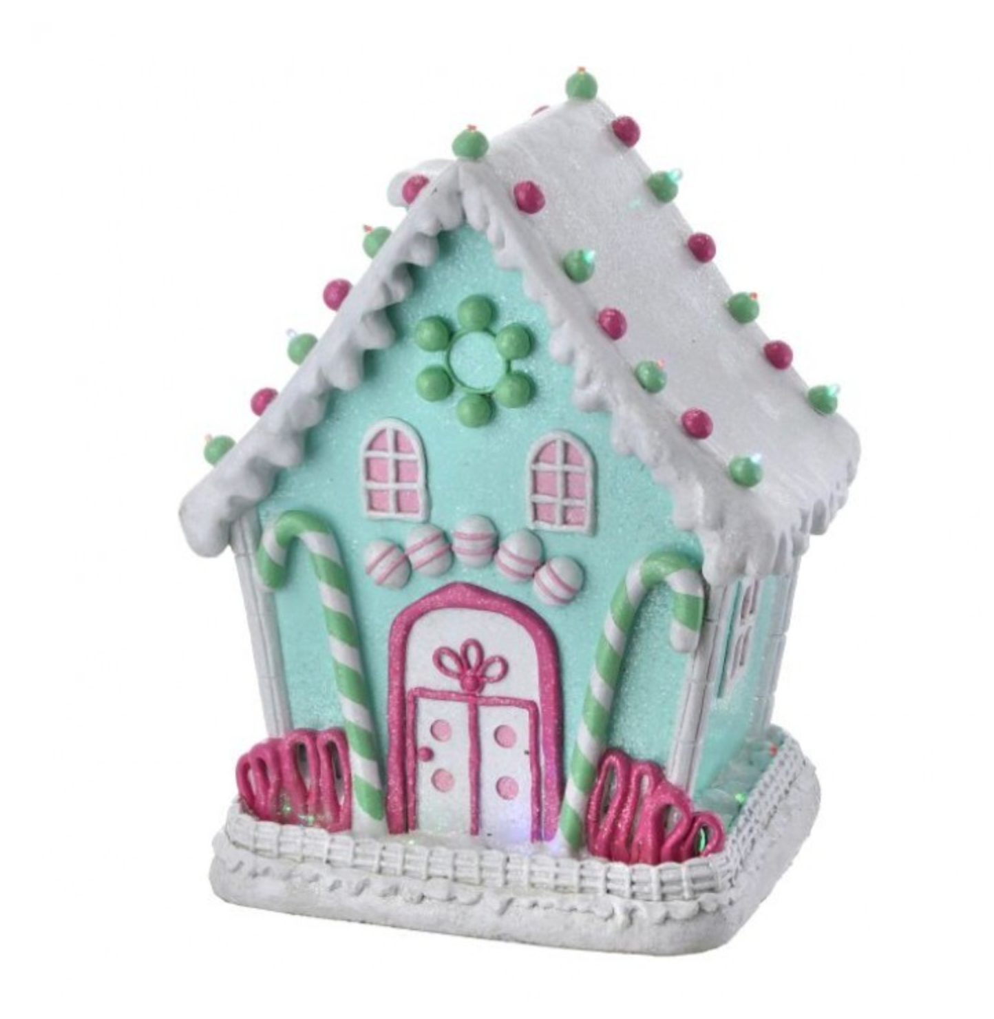 SANTA'S SWEET SHOPPE COLLECTION 24" RESIN LED UL PLUG CANDY GINGERBREAD HOUSE