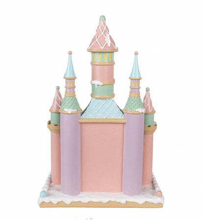 Santa's Sweet Shoppe Collection 17" Illuminated Pastel Castle