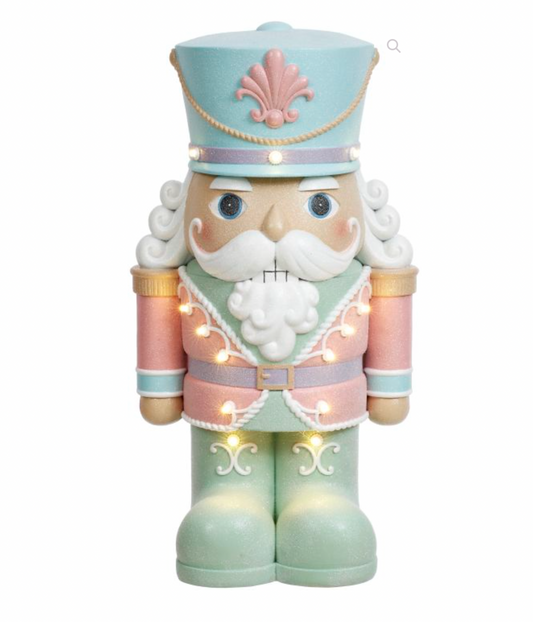 Santa's Sweet Shoppe Collection 24" Illuminated Pastel Grand Nutcracker