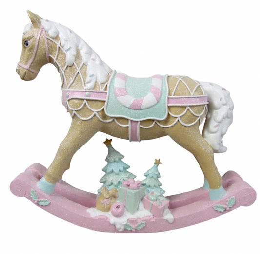 Santa's Sweet Shoppe Collection 18" Pastel Rocking Horse