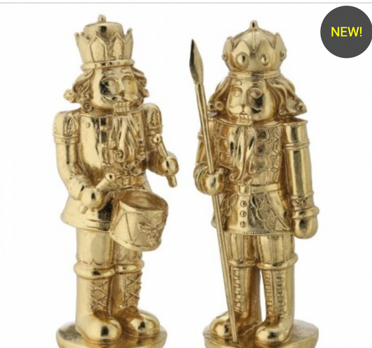 12" RESIN ROYAL COURT NUTCRACKERS SET OF 2