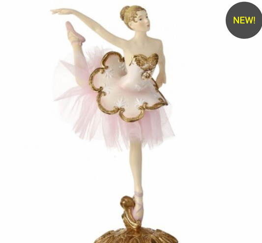 9.5" RESIN DANCING BALLERINA ROYAL COURT TABLE PIECE