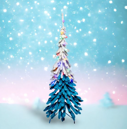 Santa's Sweet Shoppe Collection 5ft Blue Ombre Whimsy Tree with LED Lights