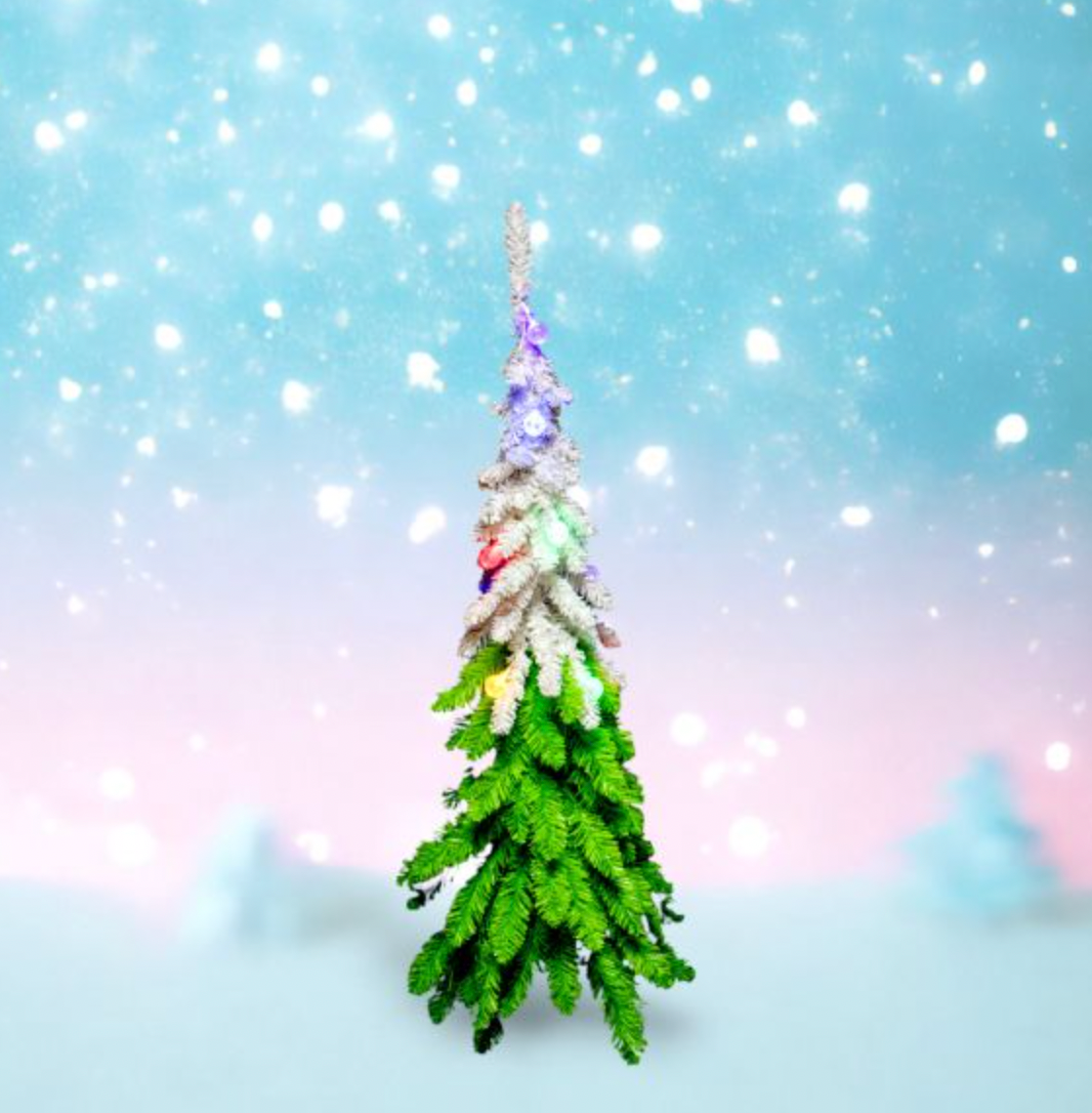 Santa's Sweet Shoppe Collection 3ft Green Ombre Whimsy Tree with LED Lights