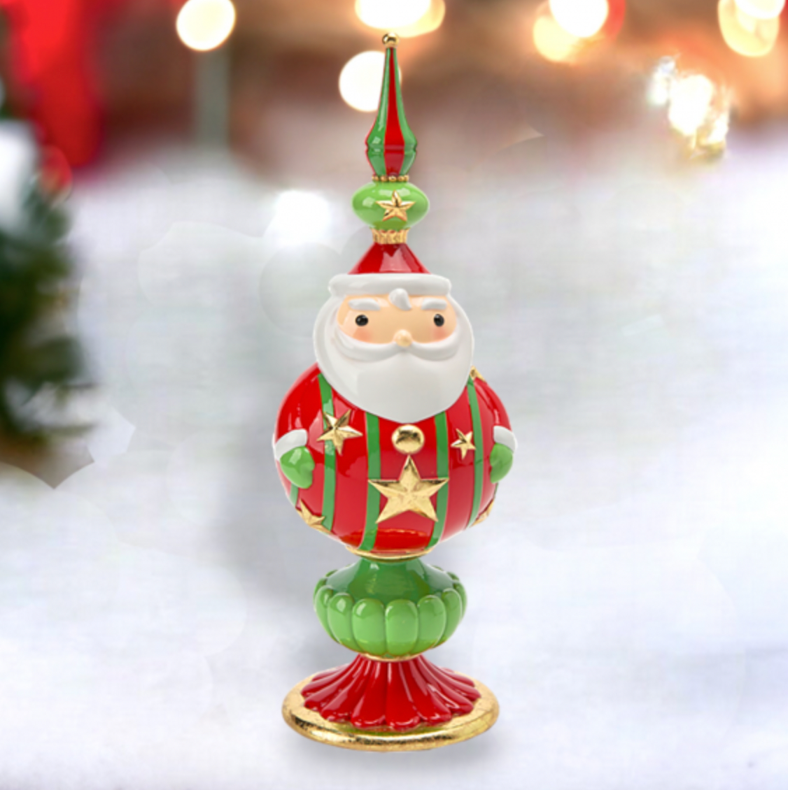 Christmas Carousel Collection 13" Santa Finial