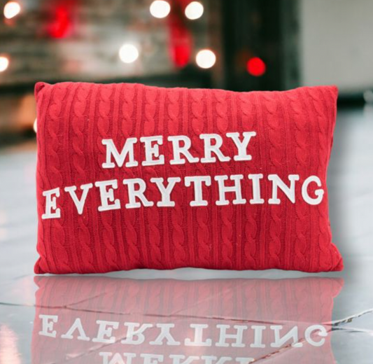 Christmas Carousel Collection 19" Merry Everything Pillow