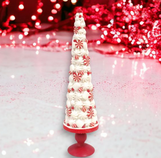 Christmas Carousel Collection 16in Candy Tree on Red Base