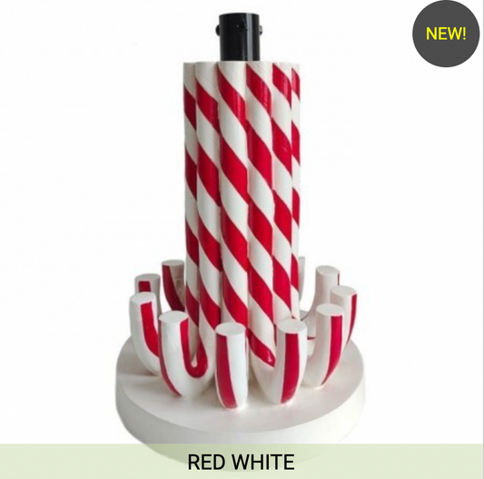 20" SANTA'S SWEET SHOPPE COLLECTION RESIN INDOOR / OUTDOOR CANDY CANE TREE HOLDER