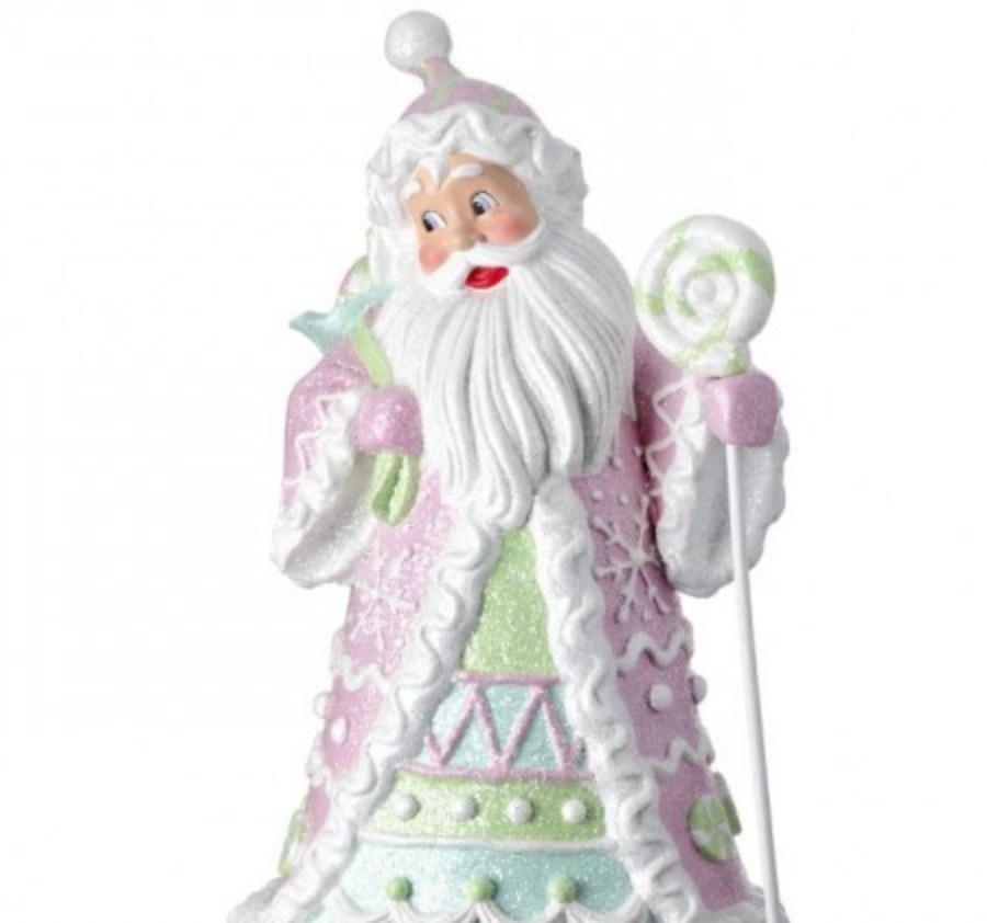 Santa's Sweet Shoppe Collection 18" Resin Candylicious Santa With Lollipop