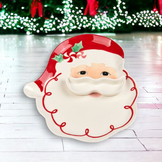 Christmas Carousel Collection Sprinkles Santa Platter