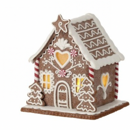 SANTA'S SWEET SHOPPE COLLECTION 6.5" LED BTY/TMR C.DOUGH SWEET LOVE HOUSE