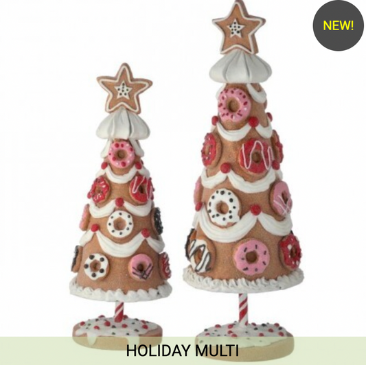 SANTA'S SWEET SHOPPE COLLECTION 11-14" RESIN DONUT TREE SET