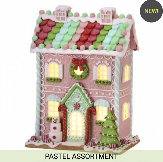 SANTA'S SWEET SHOPPE COLLECTION 14"LED SWEET TREATS HOUSE